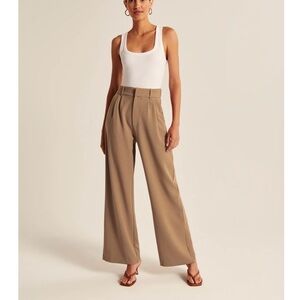 Chic Tan High-Waist Women's Trousers